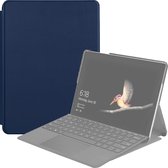 Microsoft Surface Go 2 Hoes - Mobigear - Folio 4 Serie - Kunstlederen Bookcase - Blauw - Hoes Geschikt Voor Microsoft Surface Go 2