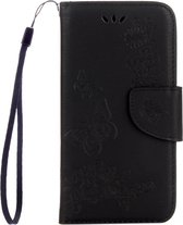 Mobigear Telefoonhoesje geschikt voor Samsung Galaxy A5 (2017) Hoesje | Mobigear Butterfly Bookcase Portemonnee | Pasjeshouder voor 2 Pasjes | Telefoonhoesje voor Pinpas / OV Kaart / Rijbewijs - Zwart
