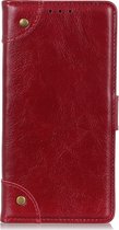 Xiaomi Redmi Note 8T Hoesje - Mobigear - Ranch Serie - Kunstlederen Bookcase - Rood - Hoesje Geschikt Voor Xiaomi Redmi Note 8T