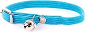 Martin Sellier Halsband kat elastisch nylon turquoise 30 X 1 CM