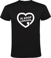 Koop Lokaal  Heren t-shirt | ondernemers | corona | winkeliers | covid | kado | Zwart