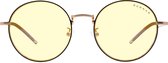 GUNNAR Gaming- en Computerbril - Ellipse, Black/Gold Frame, Amber Tint - Blauw Licht Bril, Beeldschermbril, Blue Light Glasses, Leesbril, UV Filter
