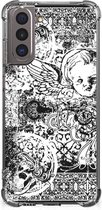 GSM Hoesje Samsung Galaxy S21 Doorzichtige Silicone Hoesje met transparante rand Skulls Angel