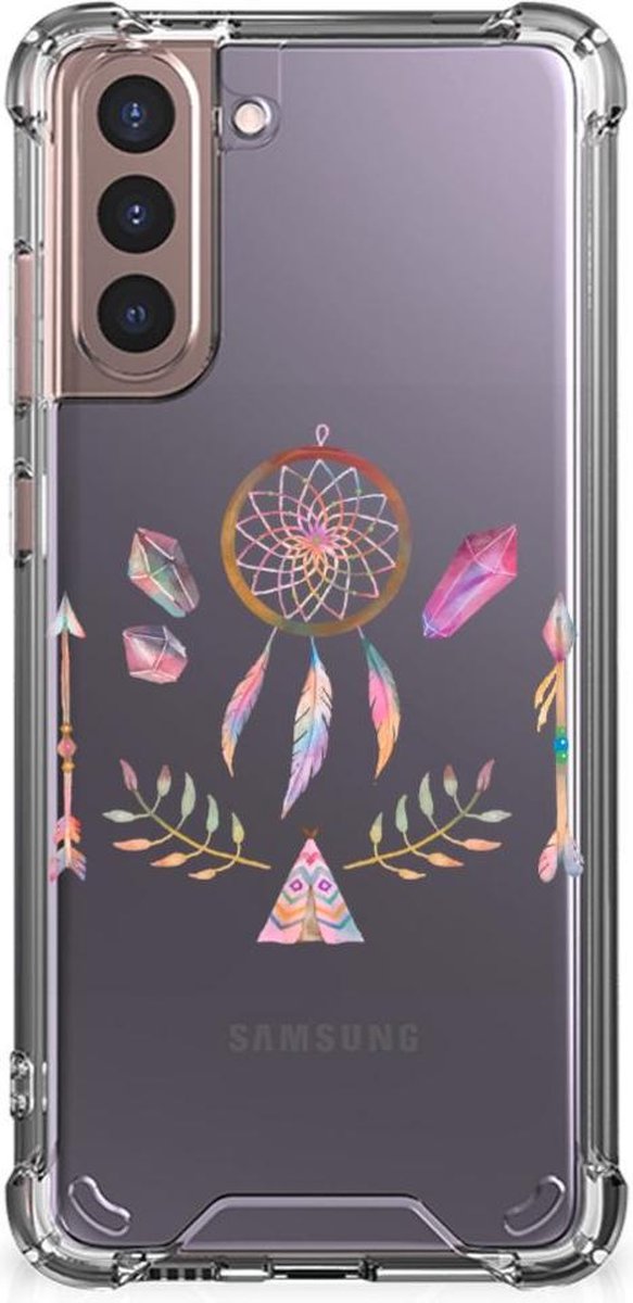 Samsung Galaxy S21 Plus Stevig Bumper Hoesje Boho Dreamcatcher