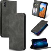 Retro Skin Feel Business magnetische horizontale lederen flip-hoes voor Geschikt voor Xiaomi Redmi 7A (donkergrijs)