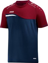 Jako Competition 2.0 T-Shirt Marine-Donker Rood Maat S