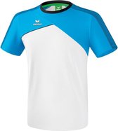 Erima Premium One 2.0 T-Shirt Wit-Curacao-Zwart Maat S