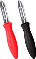 Metaltex Aardappelschillers 16 Cm Rood/zwart 2 Stuks