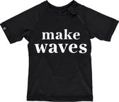 Beach & Bandits - UV Zwemshirt voor kinderen - Make Waves - Zwart - maat 92-98cm