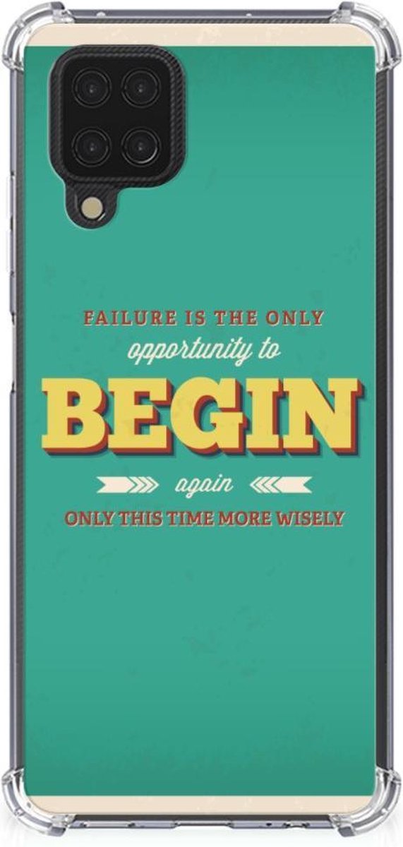Samsung Galaxy A12 Telefoonhoesje met tekst Quote Begin