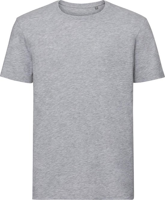 Russell Heren Authentiek Puur Organisch T-Shirt (Licht Oxford Grijs)