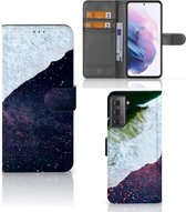 Flip Cover Geschikt voor Samsung Galaxy S21 Plus Telefoon Hoesje Sea in Space