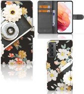 GSM Hoesje Geschikt voor Samsung Galaxy S21 Bookcover Vintage Camera