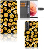 Flip Cover Samsung Galaxy S21 Telefoon Hoesje Emoji