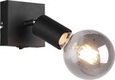 LED Wandspot - Trion Zuncka - E27 Fitting - Vierkant - Mat Zwart - Aluminium