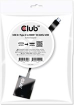 CLUB3D USB 3.1 Type C to HDMI 2.0 UHD 4K 60Hz Active Adapter
