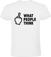 What People Think  Heren shirt | middelvinger | schijt aan | get a life |fuck you | flikker op | Wit