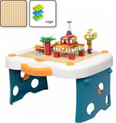 Decopatent® - Kinder Blokkentafel - Bouwtafel - Kindertafel - Watertafel - Zandtafel - Tekentafel - Geschikt voor Lego® Bouwstenen