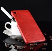 Schokbestendig Litchi Texture PC + PU-hoesje voor Huawei Honor Play 8A (rood)