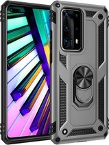 Voor Huawei P40 Pro schokbestendige TPU + pc-beschermhoes met 360 graden roterende houder