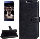 Voor Huawei Honor V9 / V8 Pro Litchi Textuur Horizontale Flip Leren Case met Magnetische Gesp & Houder & Kaartsleuven & Portemonnee (Zwart)