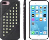 Star Series Retro Crazy Horse Texture PU lederen hoes voor iPhone 8 Plus / 7 Plus (zwart)