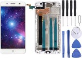 Lcd-scherm en digitizer volledige montage met frame voor ZTE Blade A610 Plus / A2 Plus (wit)