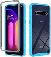 Voor LG V60 ThinQ Starry Sky Solid Color-serie Schokbestendige pc + TPU beschermhoes (babyblauw)