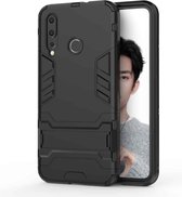 Schokbestendige pc + TPU-hoes voor Huawei Nova 4, met houder (zwart)
