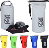 relaxdays Ocean Pack 20 litres - sac étanche - sac de plage - voiles - sac de sport d'extérieur gris foncé