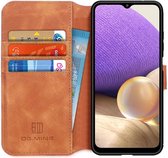 DG Ming Samsung Galaxy A32 5G Hoesje Retro Wallet Book Case Bruin