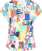 Cassis - Female - T-shirt met letterprint  - Multicolor