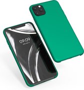kwmobile telefoonhoesje voor Apple iPhone 11 Pro Max - Hoesje met siliconen coating - Smartphone case in smaragdgroen