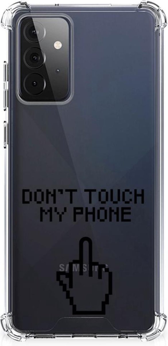 Samsung Galaxy A72 4G/5G Anti Shock Case Finger Don't Touch My Phone