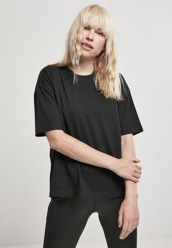 Urban Classics Ladies' Organic Empire Valance Tee Dress Korte jurk zwart XL