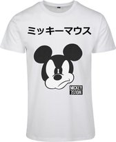 Merchcode Mickey Mouse - Mickey Japanese Heren T-shirt - M - Wit