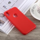 Antislip vierkant TPU-hoesje voor iPhone X / XS (rood)