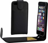 Voor iPhone 8 Plus & 7 Plus Gewone textuur Verticale flip lederen tas met kaartsleuf (zwart)