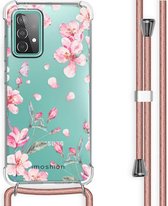 iMoshion Design hoesje met koord voor Samsung Galaxy A52(s) (5G/4G) - Bloem - Roze