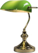 QAZQA banker - Retro Notarislamp | Bankierslamp - 1 lichts - H 350 mm - Groen - Woonkamer | Slaapkamer