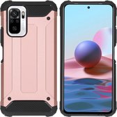 iMoshion Rugged Xtreme Backcover Xiaomi Redmi Note 10 Pro hoesje - Rosé Goud