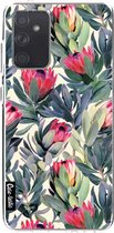 Casetastic Samsung Galaxy A72 (2021) 5G / Galaxy A72 (2021) 4G Hoesje - Softcover Hoesje met Design - Painted Protea Print