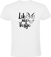 Lik me vestje Heren t-shirt | zak erin | grappig | cadeau | Wit