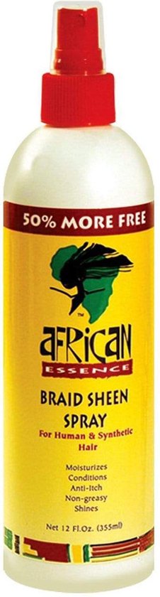 African Essence Braid Sheen Spray 12oz Bol 