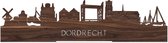 Standing Skyline Dordrecht Notenhout - 40 cm - Woondecoratie design - Decoratie om neer te zetten - WoodWideCities