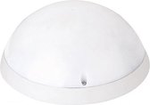 LED Plafondlamp met Bewegingssensor - Opbouw Rond 12W - Waterdicht IP54 - Helder/Koud Wit 6400K - 360° - Mat Wit Kunststof