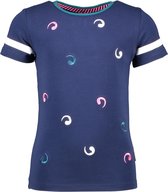 B-Nosy Meisjes t-shirts & polos B-Nosy Girls ss shirt with ful embroidered space blue 98