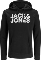 Jack & Jones Trui Jjecorp Logo Sweat Hood Noos 12152840 Black/reg/large Mannen Maat - XS