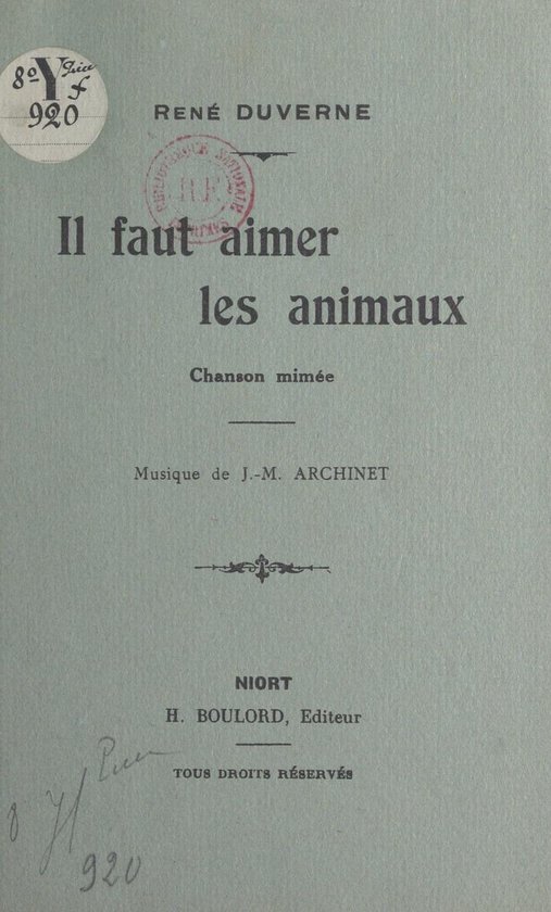Il faut aimer les animaux