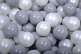 Ballenbak ballen 100 stuks - Grijs, Parel Wit
